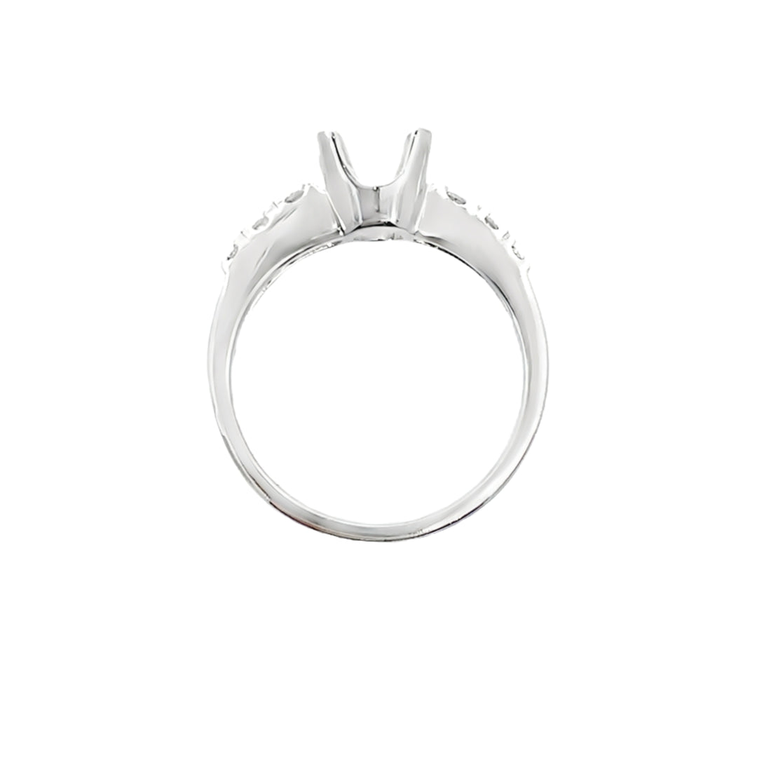 Diamond Accented Platinum Setting 0.21CT