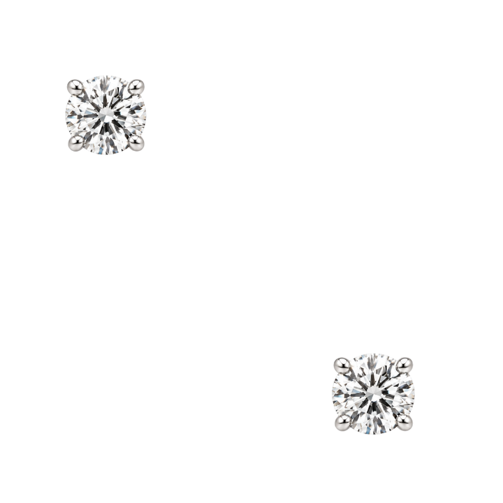 Diamond Round Studs Platinum .25CTW