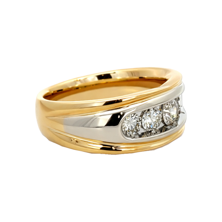 Channel-Set Diamond Band 14K Two-Tone 1.15CTW