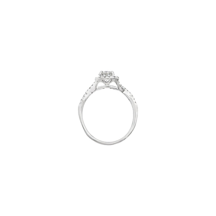 Diamond Engagement Ring 18K White Gold 1 CTW