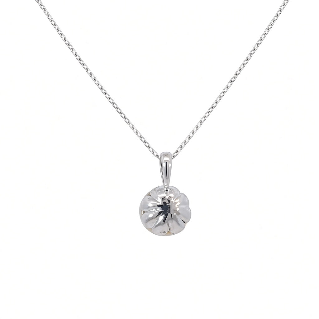 Non-Cultured Pearl Pendant 6MM 14K White Gold