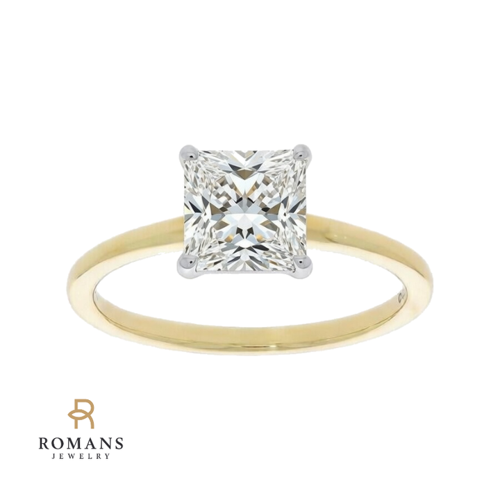 Covenant Hidden Halo Oval Engagement Ring 14K Two Tone