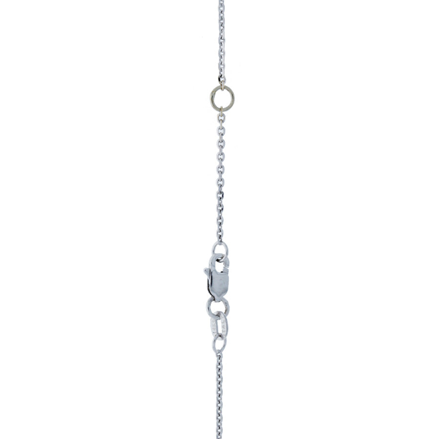 East African Rhodolite Garnet Necklace 14K White Gold 4.44CT