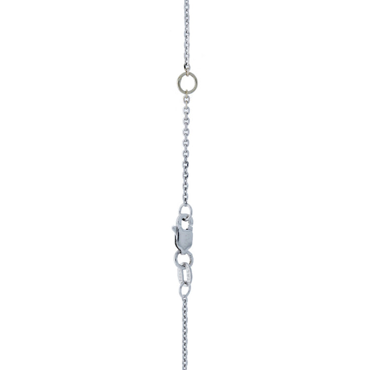 East African Rhodolite Garnet Necklace 14K White Gold 4.44CT