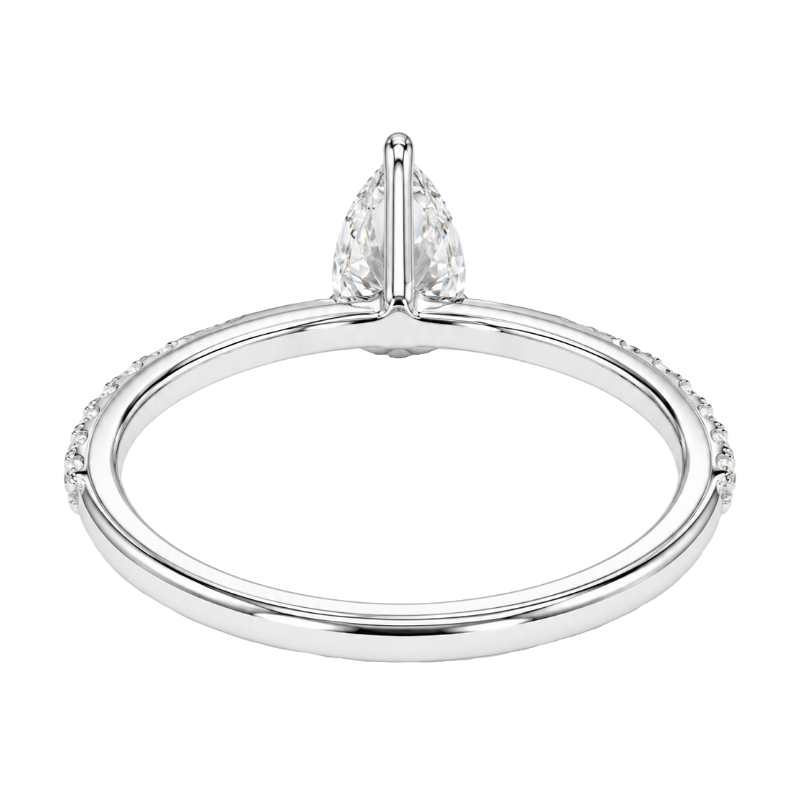 Pear Diamond Engagement Ring .96CT 14K White Gold