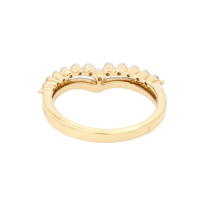 Double Chevron Diamond Band 14K Yellow Gold .53CTW