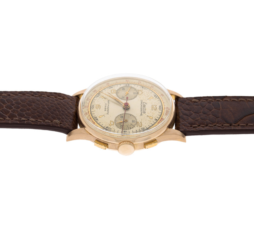 Exactus Chronograph Wristwatch Antimagnetic 18K Rose Gold