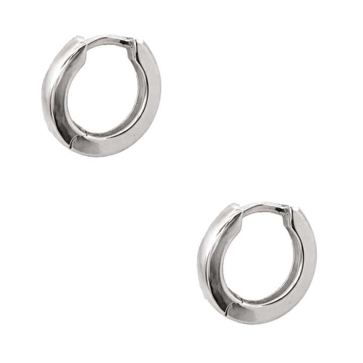 Diamond Hoop Earrings 18K White Gold .16CTW