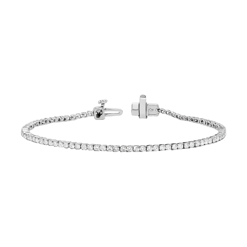 Diamond Tennis Bracelet 14K White Gold 2CTW