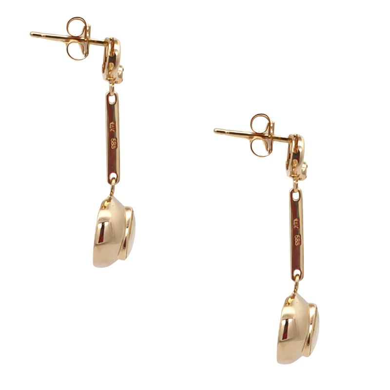 Opal Bubble Dangle Earrings 14K Yellow Gold .75CTW