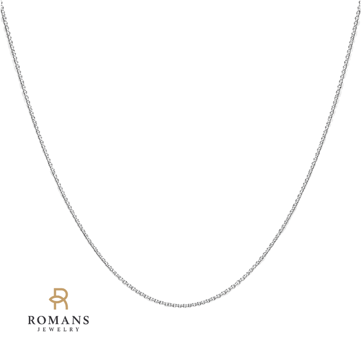 Solid Diamond Cut Cable Chain 1MM Minimal Classic Design