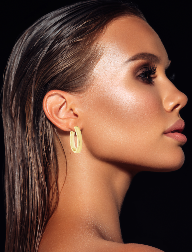 Hollow Hoops 14K Yellow Gold