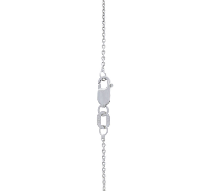 Vintage Filigree Sapphire Necklace 14K White Gold