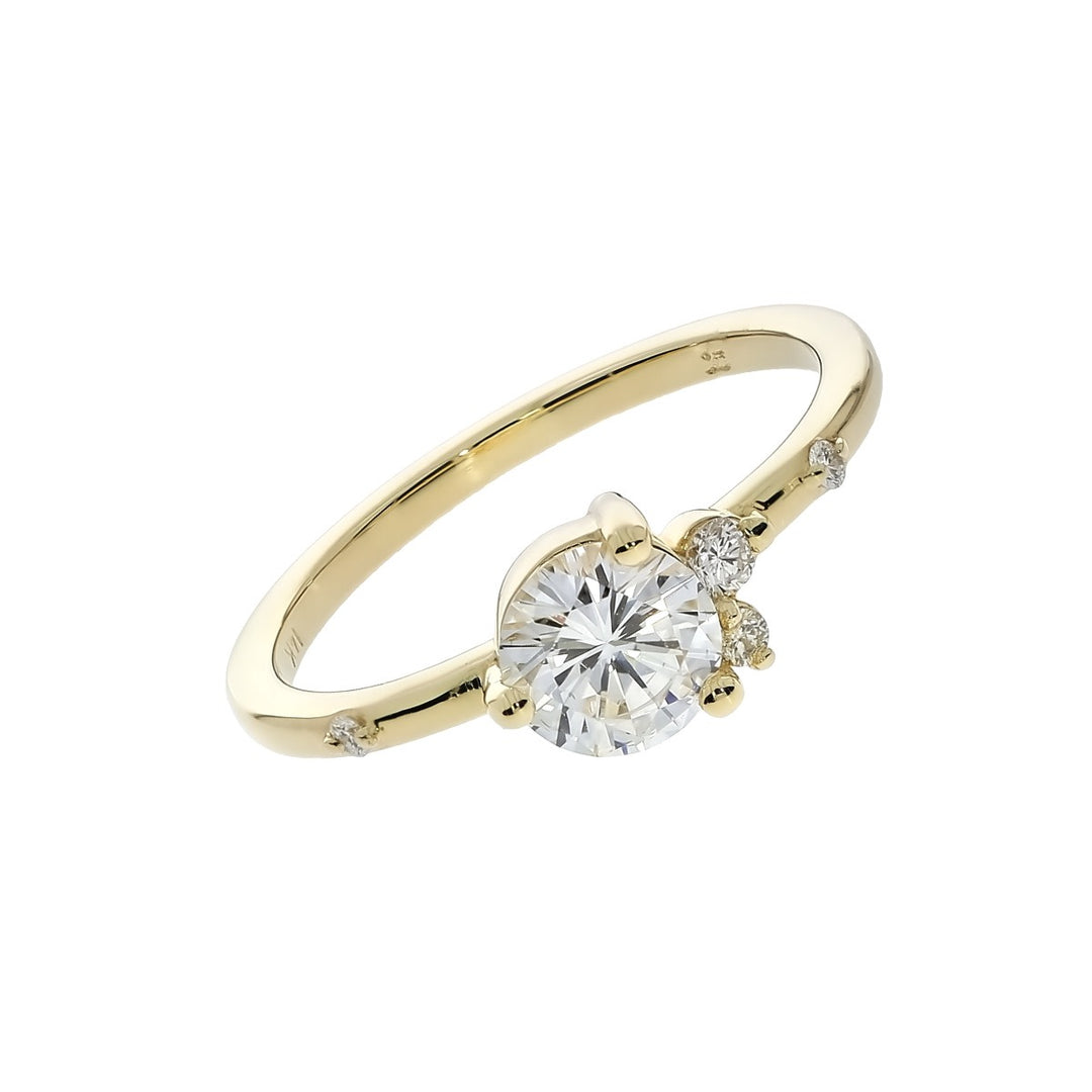 Diamond Engagement Ring 14K Yellow Gold 0.68CT GIA