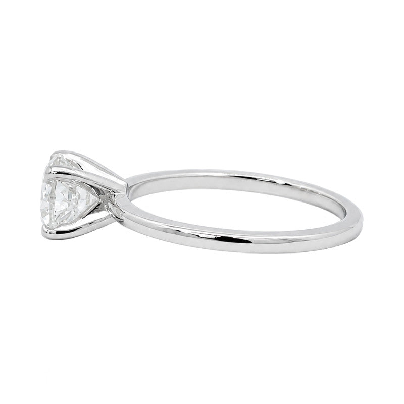 Isleana Solitaire 1.02CT Round Natural Diamond Ring 14K White Gold