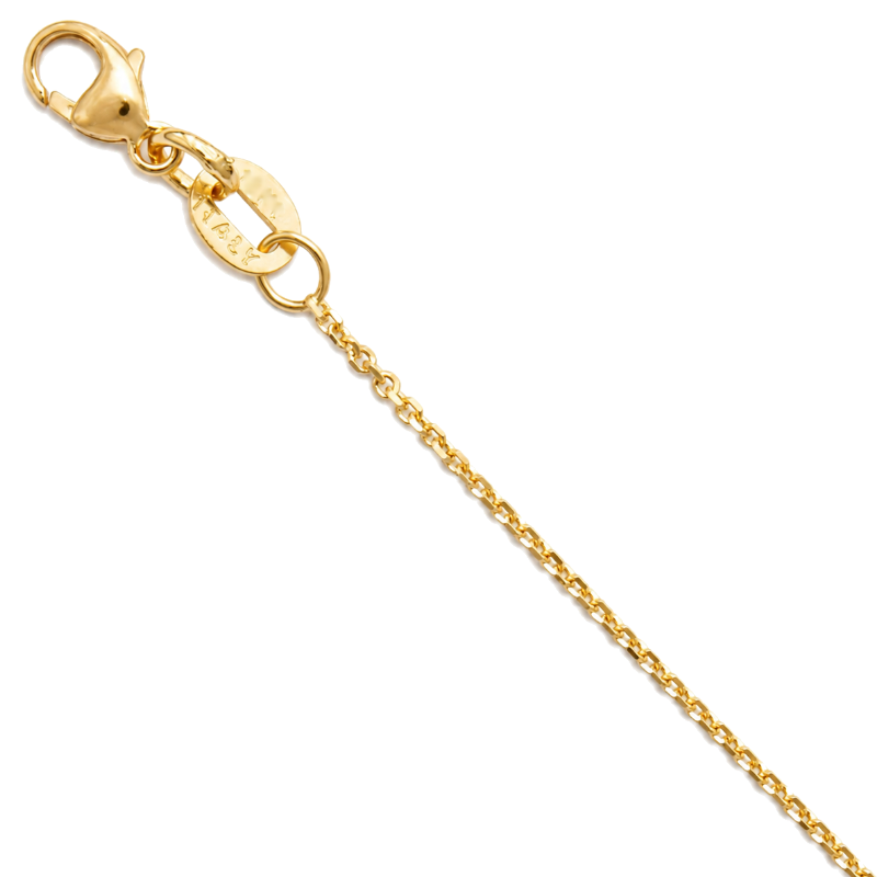 Solid Diamond Cut Cable Chain 1MM Minimal Classic Design