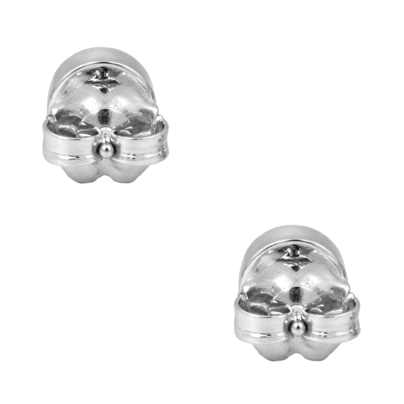 Bezel Round Diamond Natural Studs .50CTW 14K White Gold