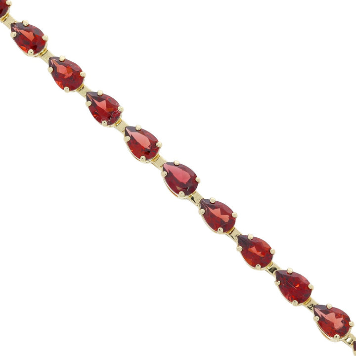 Garnet Tennis Bracelet 14K Yellow Gold 8.40CTW
