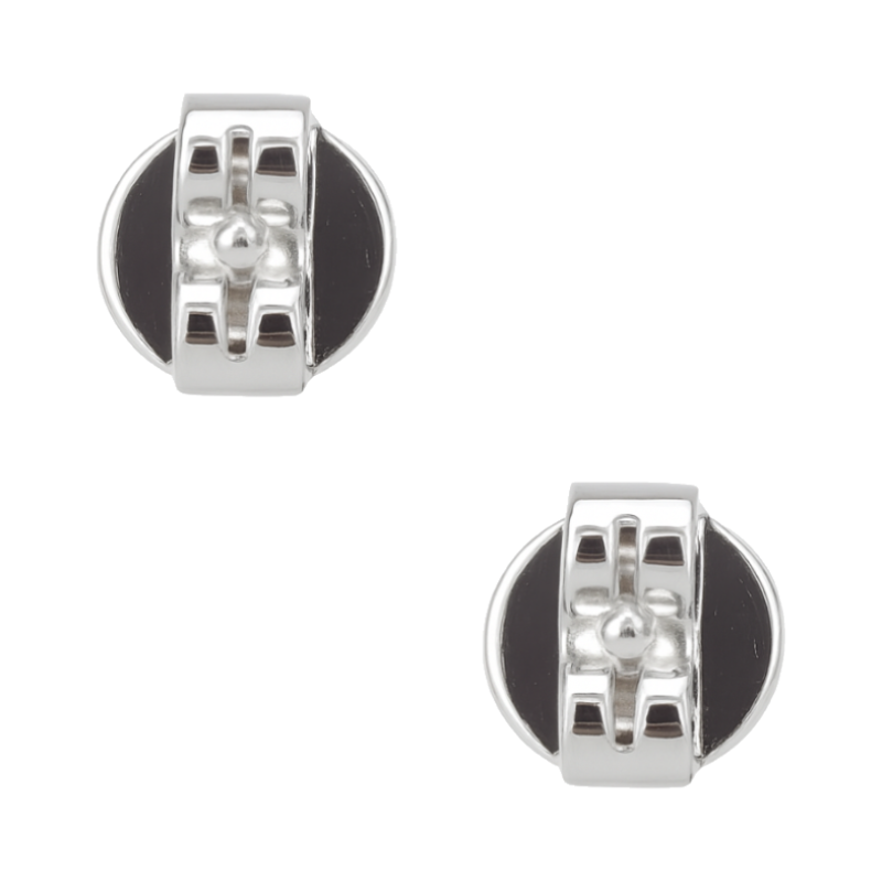 Classic Citrine Diamond Stud Earrings 14K White Gold 1.30CTW