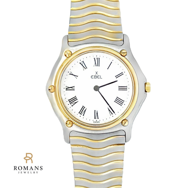 EBEL Classic Wave Watch 18K Steel 181909 Quartz Mens 31MM