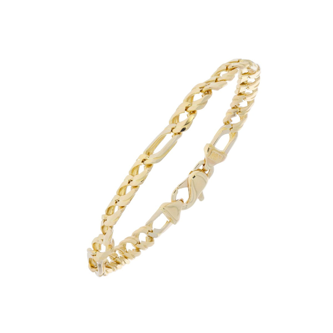 Flat Link Chain Bracelet 14K Yellow Gold