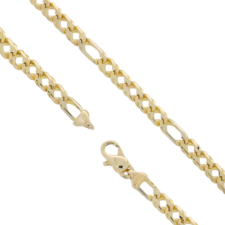 Flat Link Chain Bracelet 14K Yellow Gold