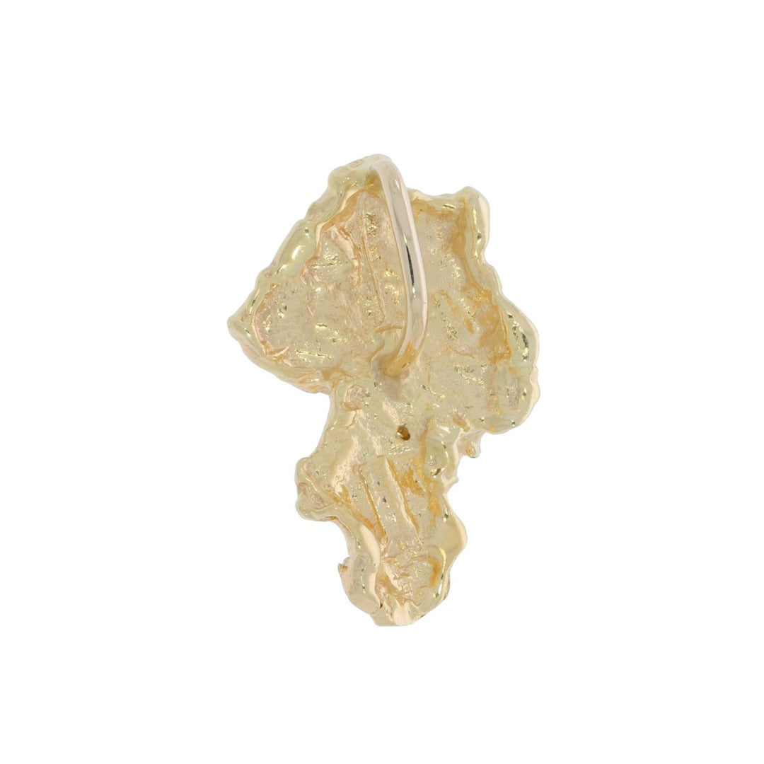 Gold Nugget Pendant 14K Yellow Gold