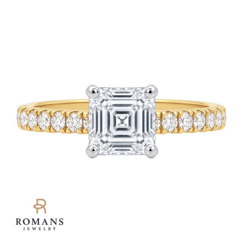 Diamond Engagement Ring Setting 14K Yellow Gold .32CTW