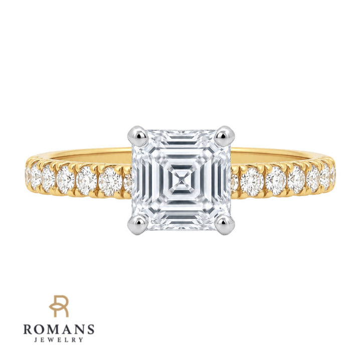 Diamond Engagement Ring Setting 14K Yellow Gold .32CTW