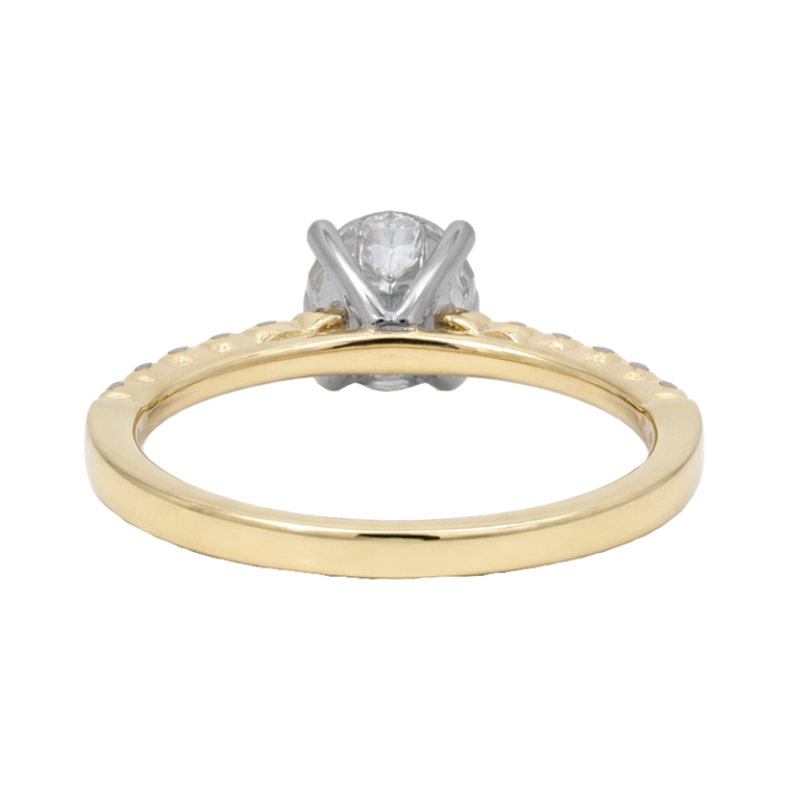 Aurelian Half Coverage Diamond 1.30CT Old European Natural Diamond Ring 14K Yellow Gold