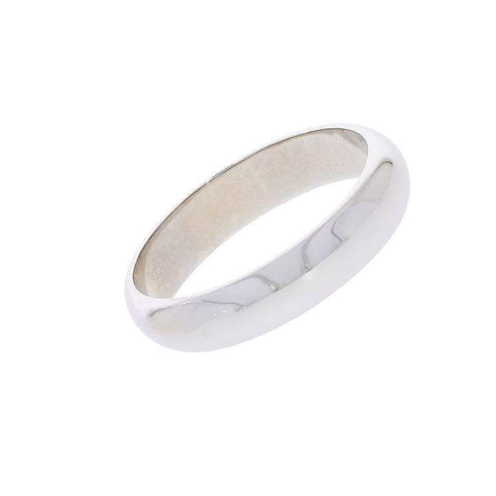 Half Round 4.5MM Band 14K White Gold