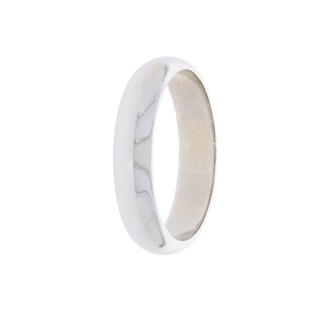 Half Round 4.5MM Band 14K White Gold