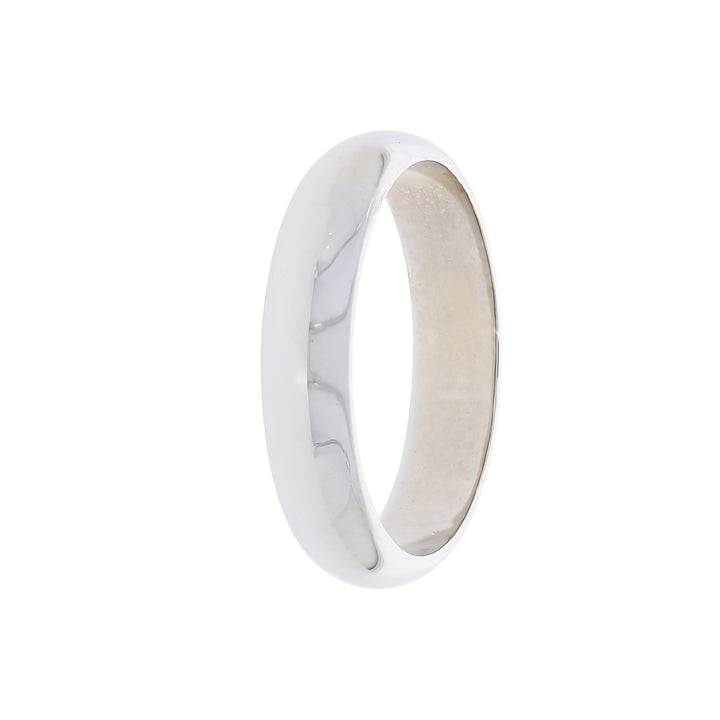 Half Round 4.5MM Band 14K White Gold