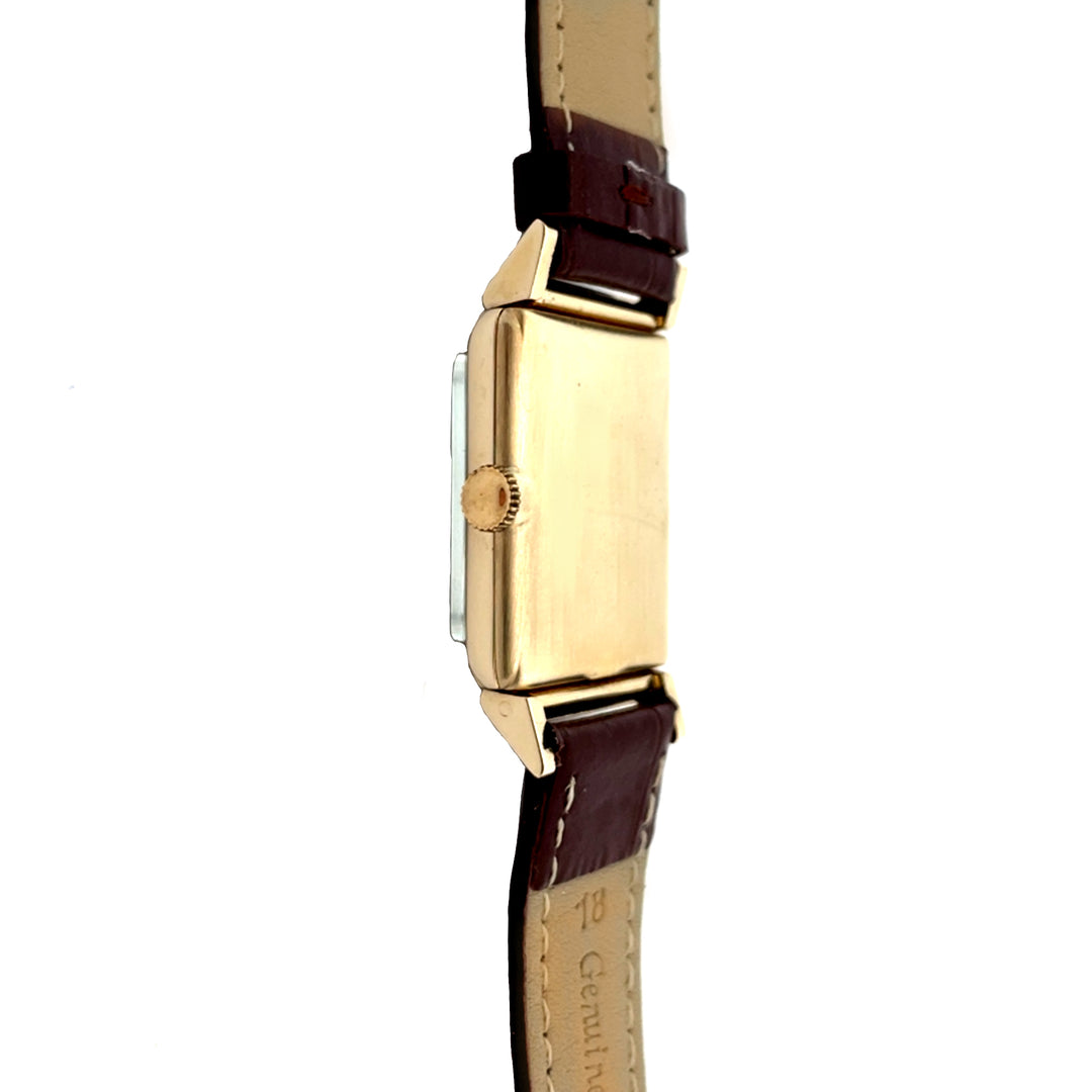 Hamilton Watch Wesley 14K Solid Gold Tank Style Vintage