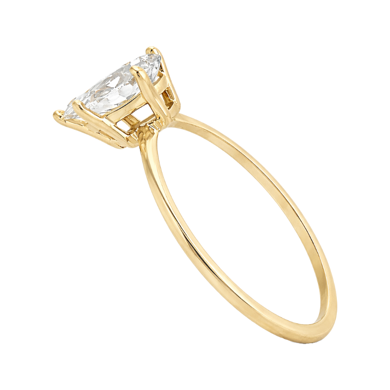 Sanctum Solitaire 1.50CT Pear Lab Diamond 14K Yellow Gold