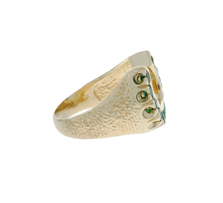 Horseshoe Emerald Ring 14K Yellow Gold 1.20 CTW