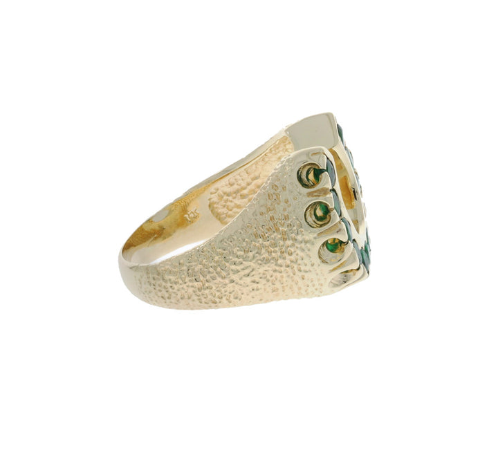 Horseshoe Emerald Ring 14K Yellow Gold 1.20 CTW
