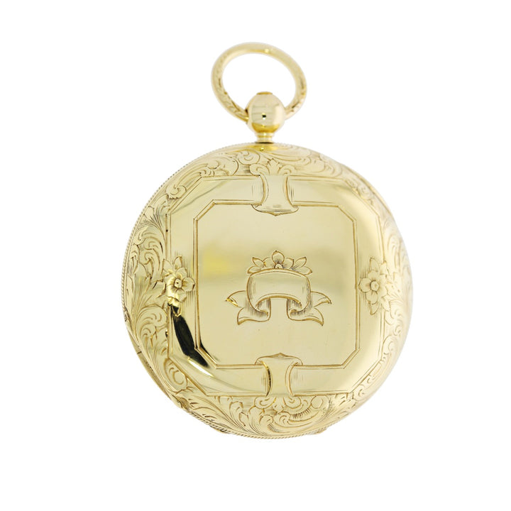 F.H. Cooper London 1880's 18K Yellow Gold Hunting Case Pocket Watch