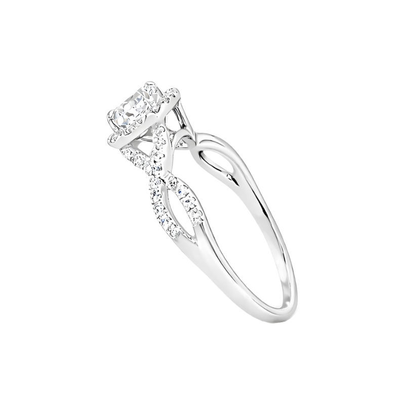 Diamond Engagement Ring 18K White Gold 1CT