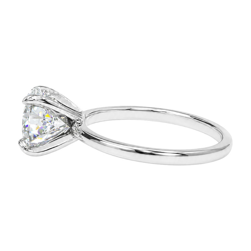 Round Diamond Solitaire Engagement Ring 1.63CT GIA 14K White Gold
