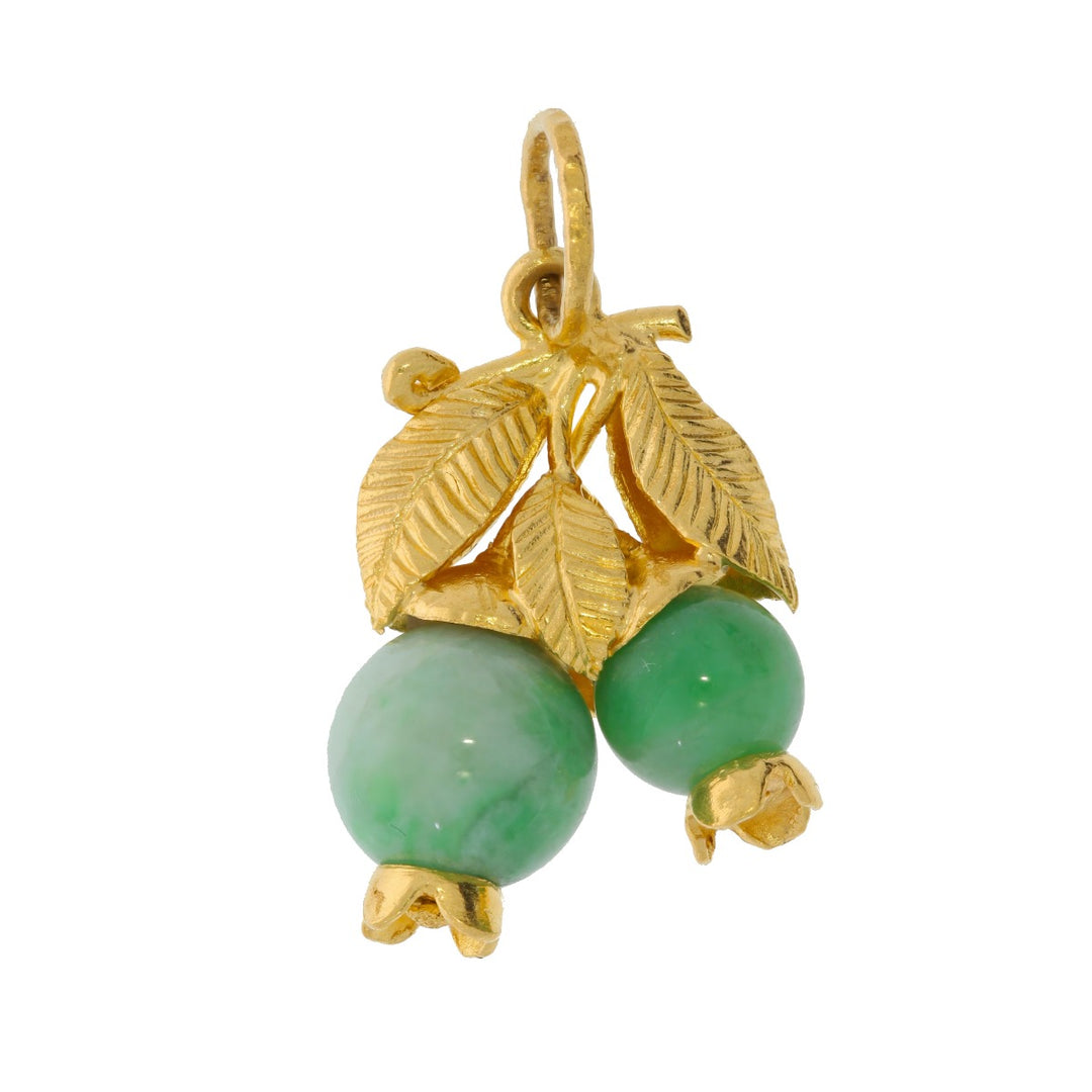 Jade Berry Pendant 24K Yellow Gold