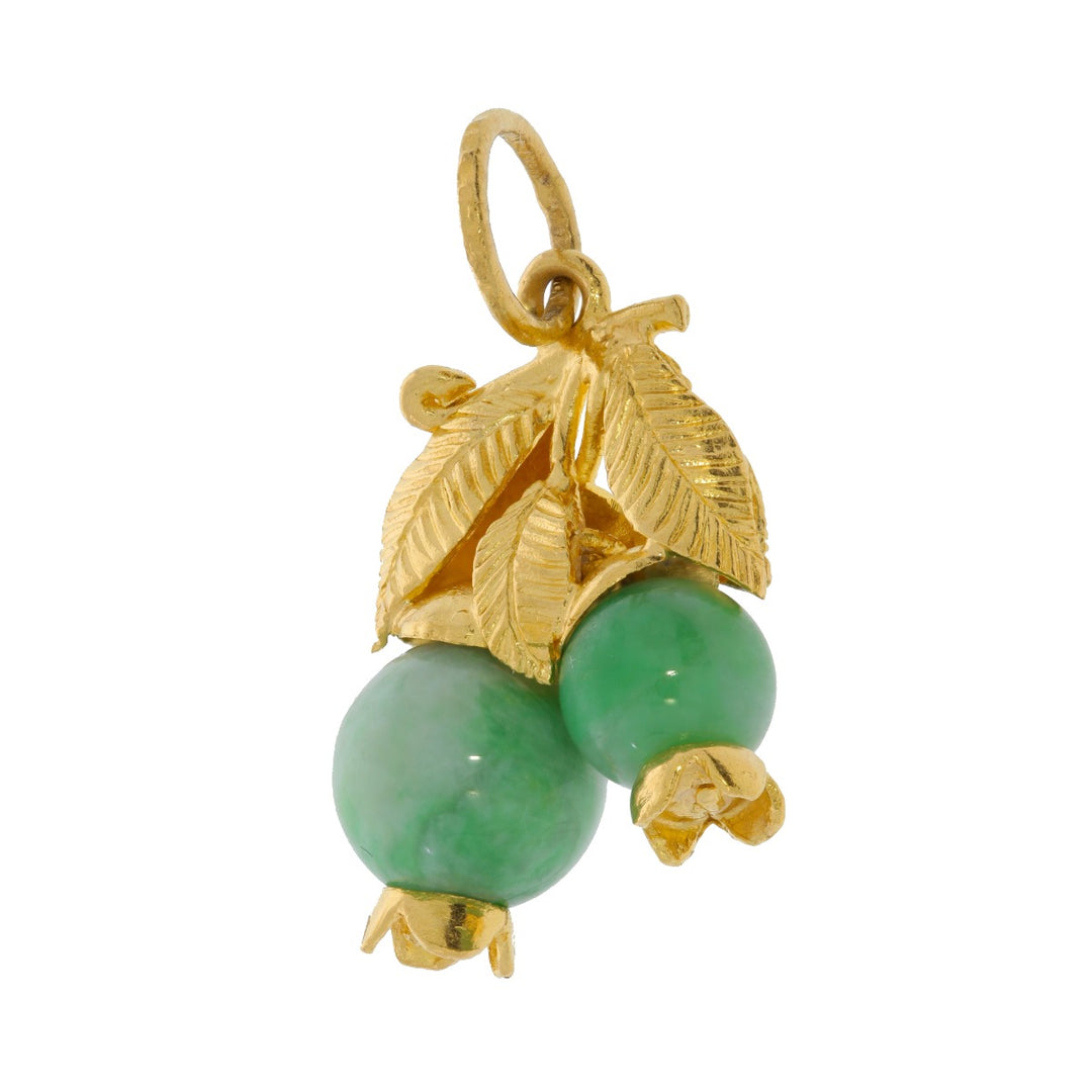 Jade Berry Pendant 24K Yellow Gold