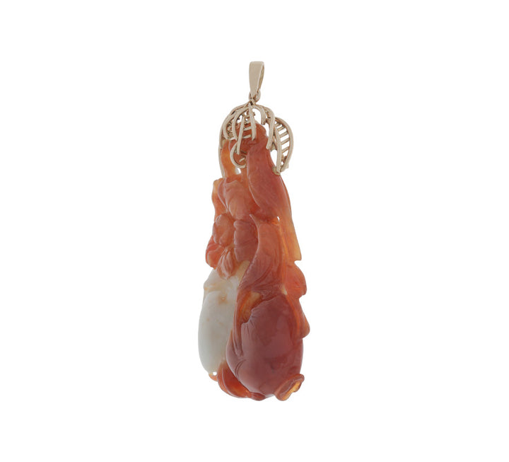 Jade Fancy Bail Pendant 14K Yellow Gold