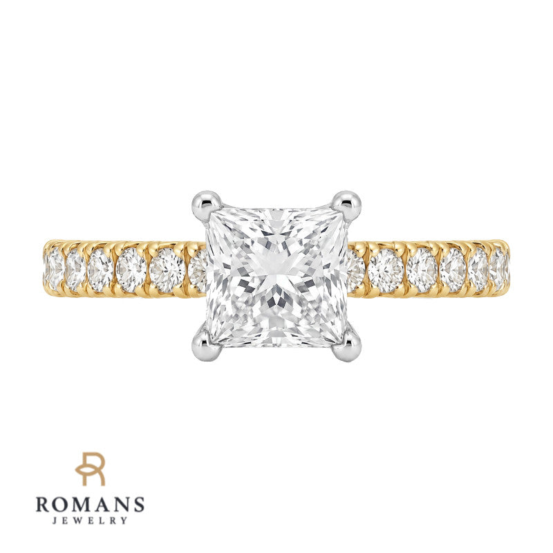 Diamond Engagement Ring Setting 14K Yellow Gold .32CTW