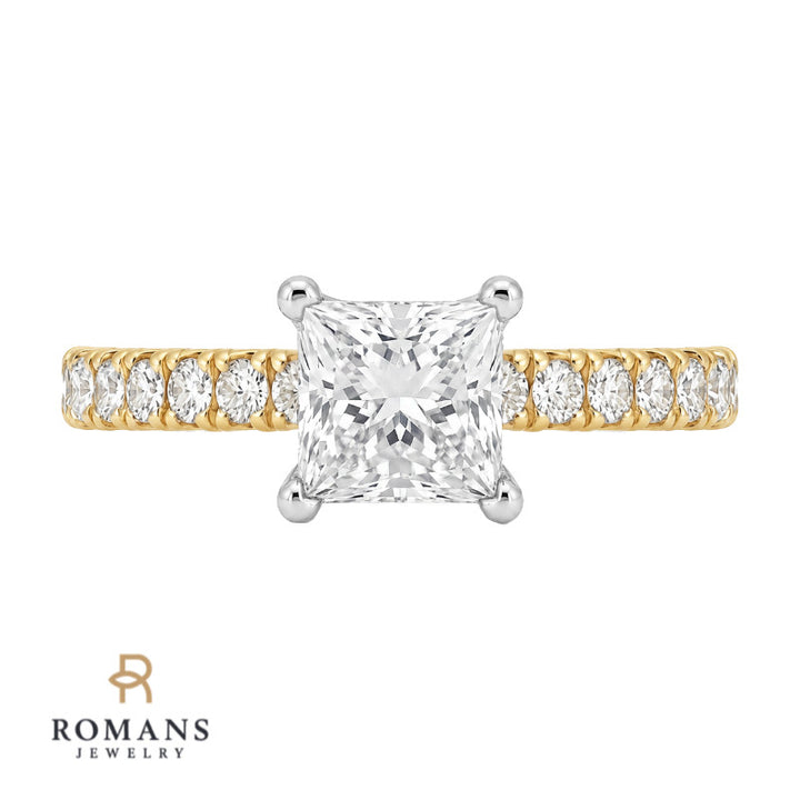 Diamond Engagement Ring Setting 14K Yellow Gold .32CTW