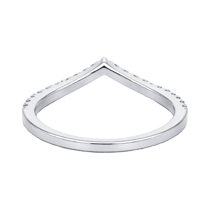Lab Diamond Chevron Band 14K White Gold .25CTW