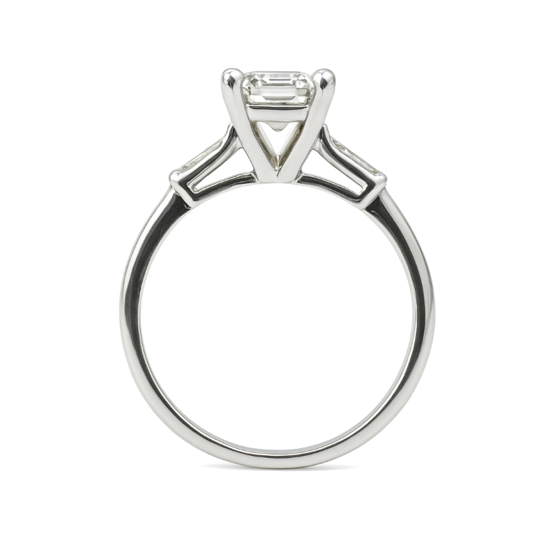 Emerald Cut Diamond Engagement Ring Platinum 1.13CT