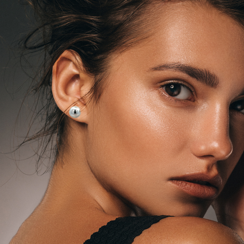 Tiffany & Co. Bead Ball Earrings Sterling Silver
