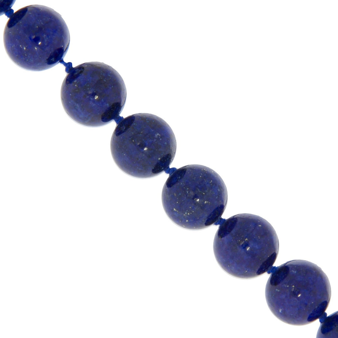 Lapis Lazuli & Gold Bead Necklace 14K Yellow Gold