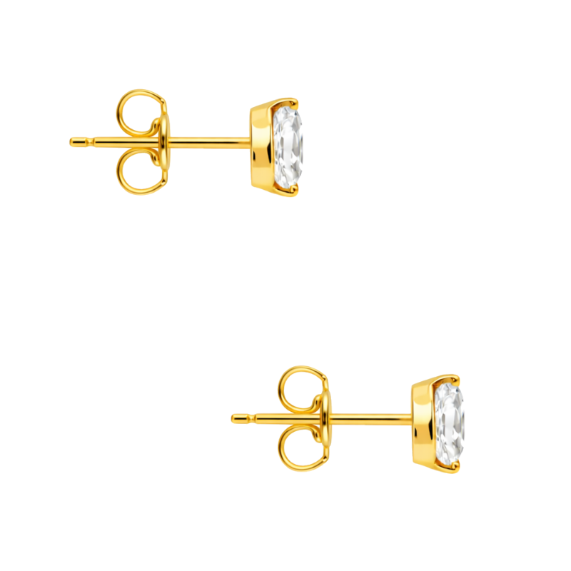 Marquise Diamond Studs 14K Yellow Gold .38CTW